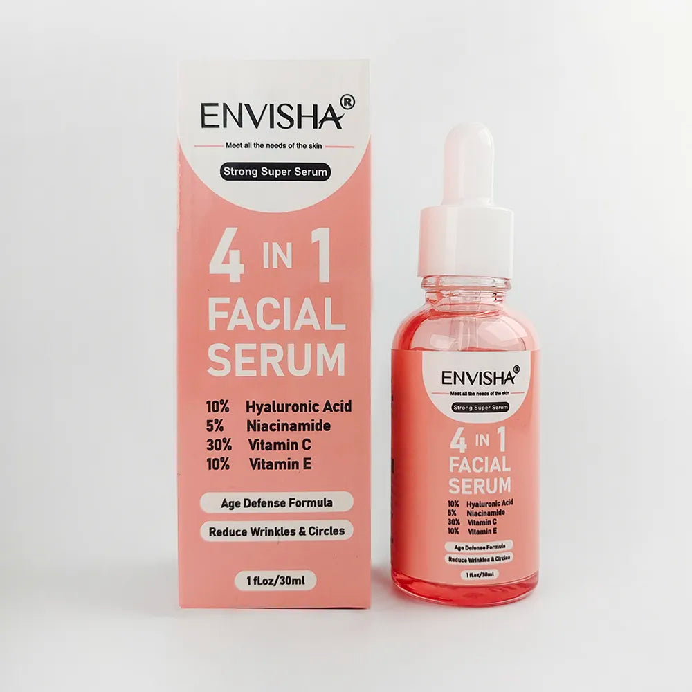 Sérum Facial 4 en 1 Antiedad con Ácido Hialurónico