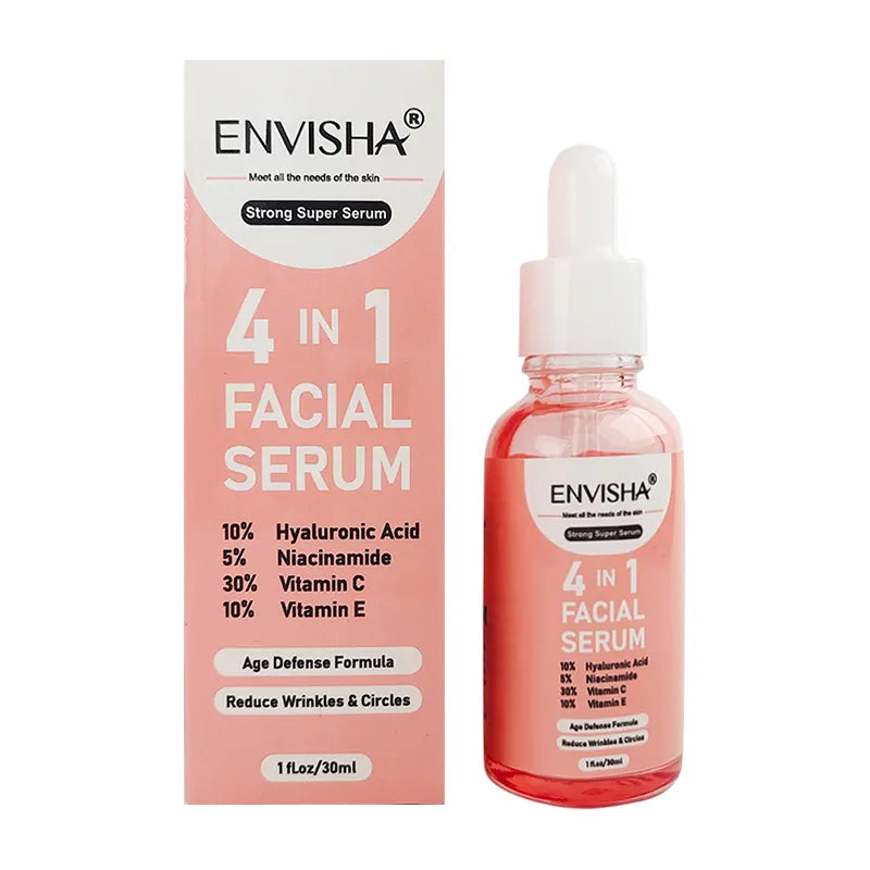 Sérum Facial 4 en 1 Antiedad con Ácido Hialurónico